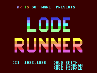 Lode Runner title screen for Commodore 64